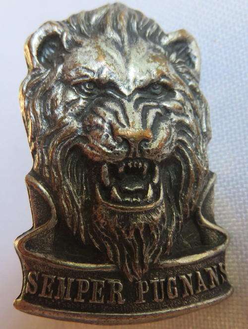 SOUTH WEST AFRICA REACTION FORCE ARMOUR CAP BADGE- 2 LUGS