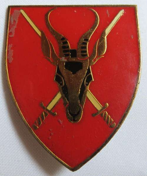 SA ARMY HEADQUARTERS 2ND ISSUE SHOULDER FLASH-ONE PIN MISSING -ORIGINAL