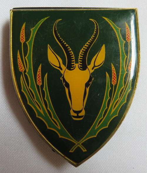 5 SA INFANTRY BATTALION YELLOW TYPE 1ST ISSUE FLASH-ORIGINAL-3 PINS