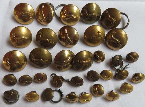 SA ARMY PRE 1976 BRASS TUNIC BUTTONS 14 LARGE-DIAMETER 22MM-SMALL X 20-DIAMETER 13MM