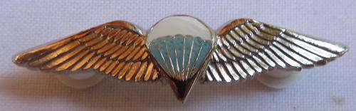 SA PARACHUTE DISPATCHER OR 50 JUMPS OR MORE MESS DRESS WING-INITIALY ONLY WORN BY 2 PARACHUTE BATTAL