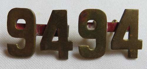 OLD SAP BRASS NUMERALS-LUGS INTACT