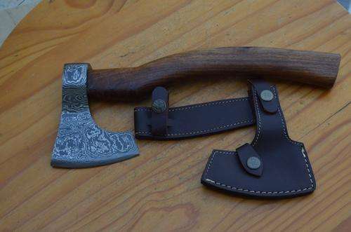 Rare-damascus-handmade-hunting-axe-
