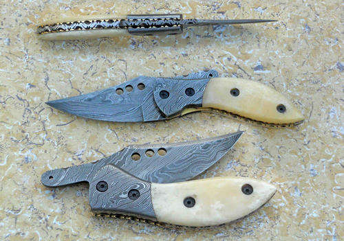 Custom Hand Made Damascus one of kind folding knife