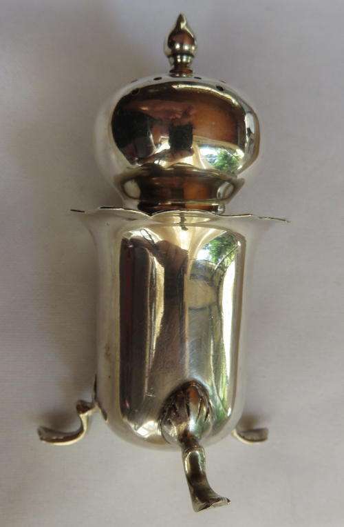 SILVER SALT SHAKER HALLMARKED BIRMINGHAM 1910-WEIGHT-46.8G