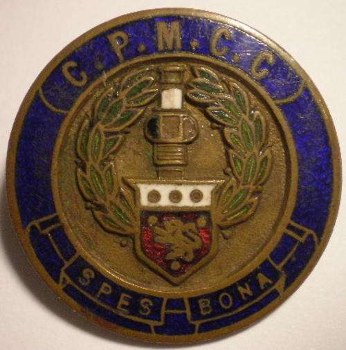 NO. A480)  VERY OLD ENAMEL CAPE PENINSULA MOTORCYCLE CLUB STICK-ON PIN.