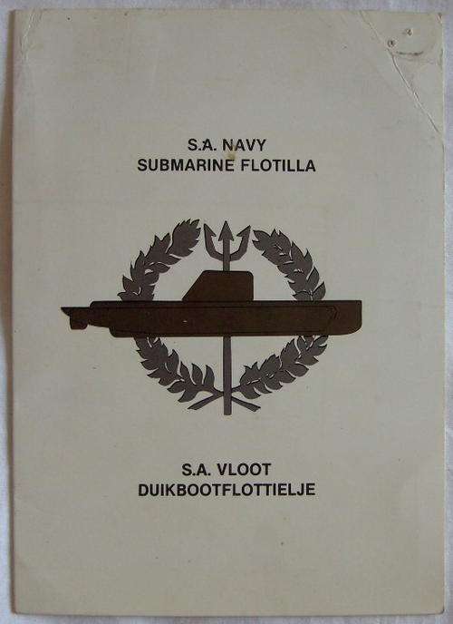 A1680 - S.A NAVY SUBMARINE FLOTILLA CHRISTMAS CARD - OLD.