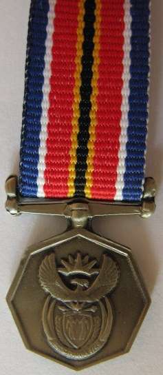 NO. 2200)   MINIATURE S.A.N.D.F. PEACE SUPPORT OPERATIONS MEDAL.