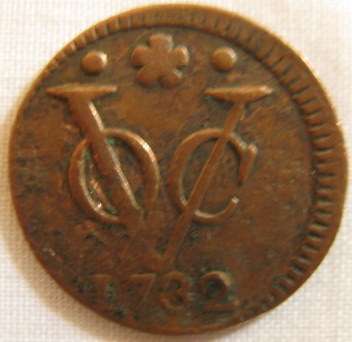 NO. 2591)  VOC SHIPWRECK COIN DATED 1732.