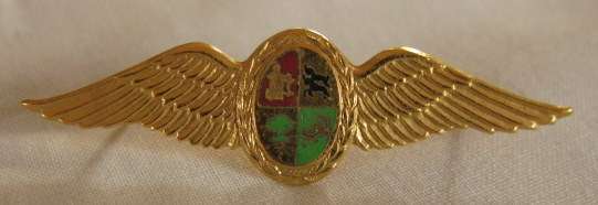 NO. 4460)  SAAF - PILOTS MESS DRESS WINGS 1960-1990'S - ORIGINAL - 2 PINS.