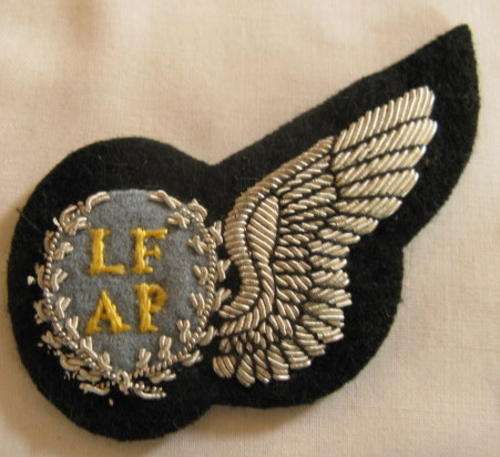 NO. 4494)  SAAF - AIR PHOTOGRAPHER (LUGFOTOGRAAF) SILVER WIRE EMBROIDERED WING.