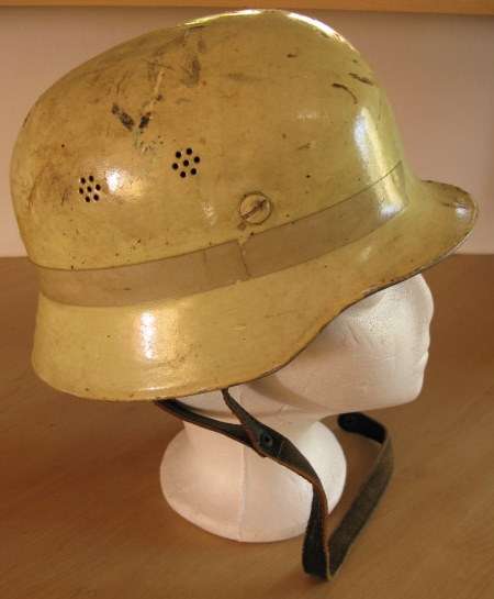 GERMAN FIRE FIGHTER HELMET - PAINTED GLO IN THE DARK.  SIZE LARGE.