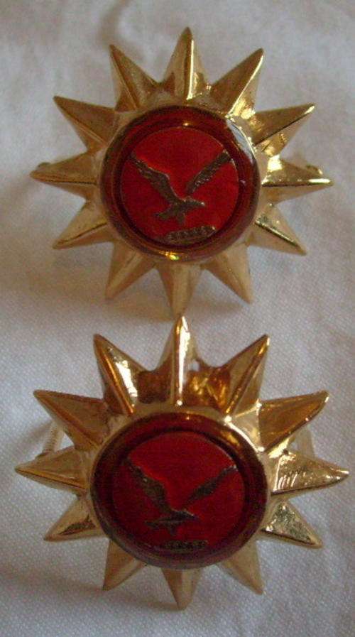 NAMIBIAN ARMY RANK BADGES BOTH WITH 2 PINS.