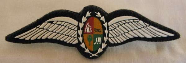 SAAF - PILOTS WINGS RUBBERIZED 1986-1990'S.  2 PINS.