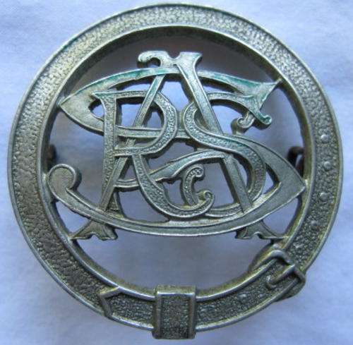 SOUTH AFRICAN RAILWAYS WHITE METAL VOIDED CAP BADGE - 2 LUGS,