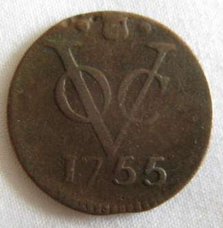 NETHERLANDS VOC 1755 DUIT - COPPER.