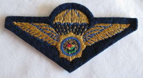 PARA SA POLICE TASK FORCE PARA WINGS WORK DRESS - EMBROIDERED ON BLUE FELT