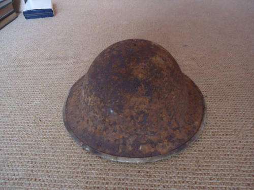 Brody Mk1 helmet, British, World War II WITH CHIN .STRAP.