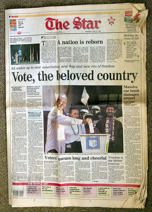 Complete The STAR newspaper - April 27th 1994 - FIRST INDEPENDENT ELECTION DAY EVER IN S.A.