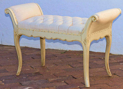 CARVED AND UPHOLSTERED DRESSING TABLE STOOL BY HARTMANN & KEPLER