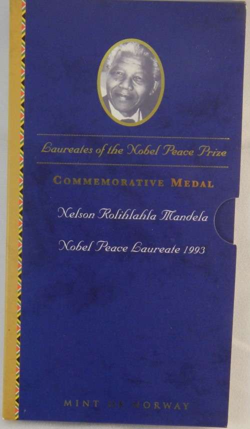 Mandela 10 th Oz Gold Noble Peace 1993 - Mint of Norway