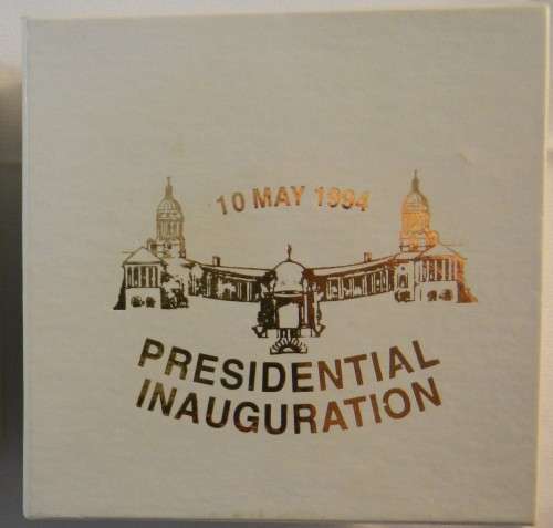 1 0Z GOLD MANDELA INAUGURATION COIN IN WHITE BOX - 100 BOXED