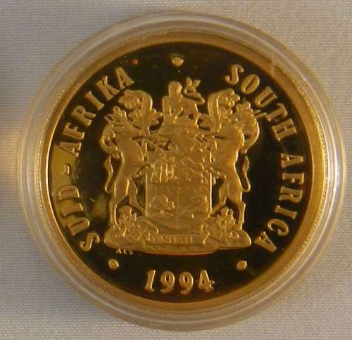 1 0Z GOLD MANDELA INAUGURATION COIN IN WHITE BOX - 100 BOXED