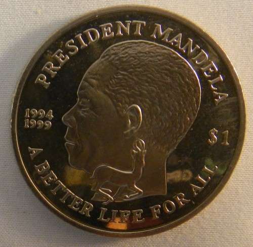 2004 MANDELA SILWER REPUBLIC OF SIERRA LEONE 1 DOLLAR