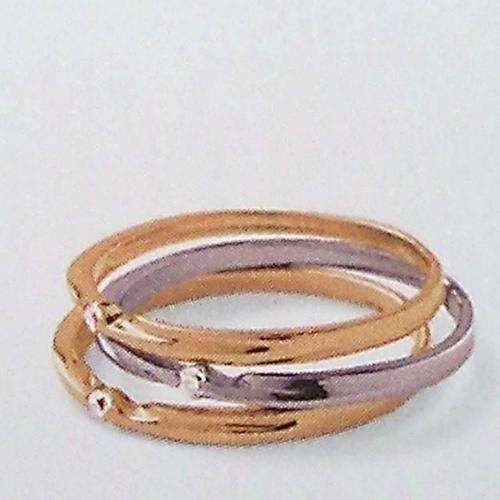 3 ring set 24 ct gp CUBIC ZIRCONIA LADIES  - NO RESERVE!