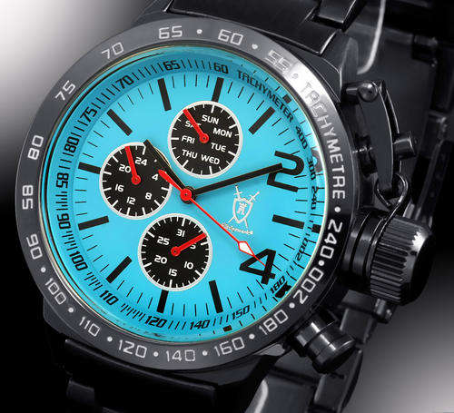 Authentic KONIGSWERK "Licinius"Gunmetal/Blue Multifunction Gents watch New in box!!