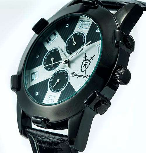 Authentic KONIGSWERK**Gorgias**Sporty Black and Siver dial QUARTZ New in box!!