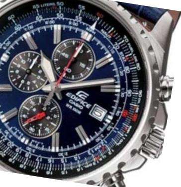 CASIO Edifice EF527L Chronograph Aviators Slide Rule Gents Watch++Stunning pieces++