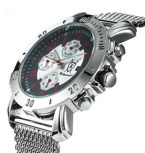 KONIGSWERK**Kelsos**Silver and Red QUARTZ New in box ULTRA RARE MODEL!!