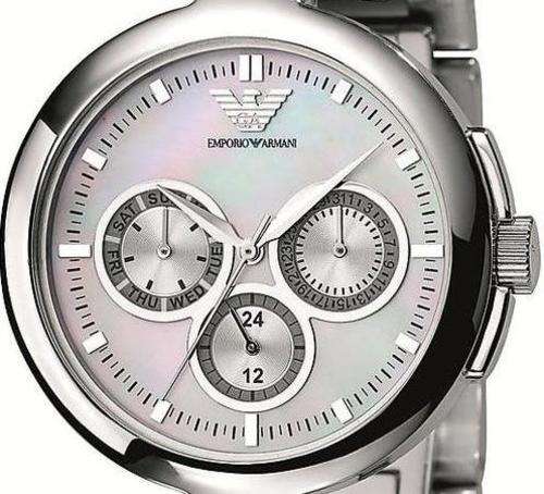EMPORIO ARMANI LADIES MULTIFUNCTION WATCH BREATHTAKING MOTHER OF PEARL DIAL!! R4719.99