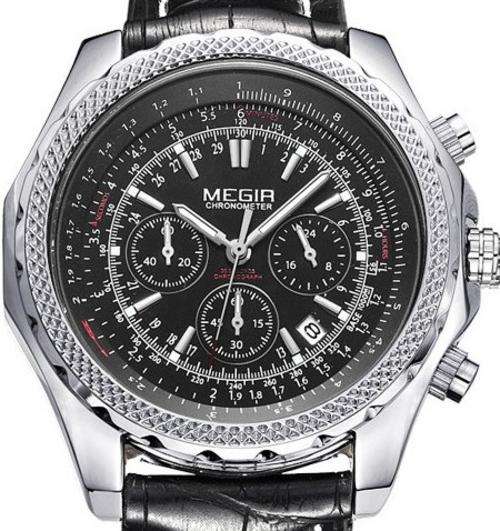 ## MUST HAVE ## BRAND NEW MEGIR AVIATOR TRUE CHRONOGRAPH GENTS WATCH**NEW IN SA**CHEAP SHIPPING!!