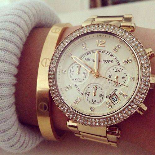 GORGEOUS!! MICHAEL KORS PARKER Ladies CHRONOGRAPH WATCH++SPARKING BLING++R5299.99