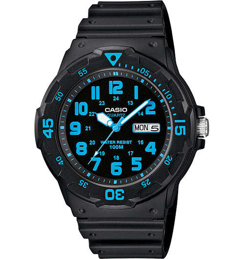 CASIO NEO-Display Black Watch with Resin Band++Brand New++ROBUST PIECES!!