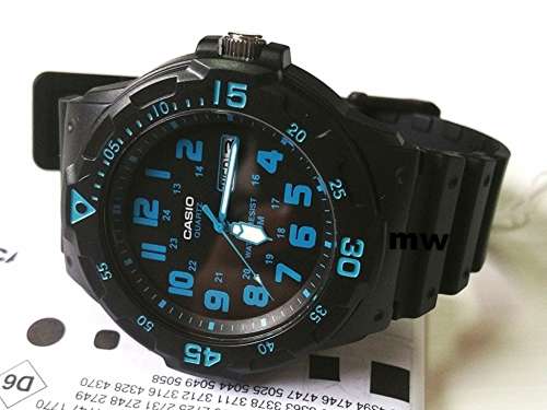 CASIO NEO-Display Black Watch with Resin Band++Brand New++ROBUST PIECES!!