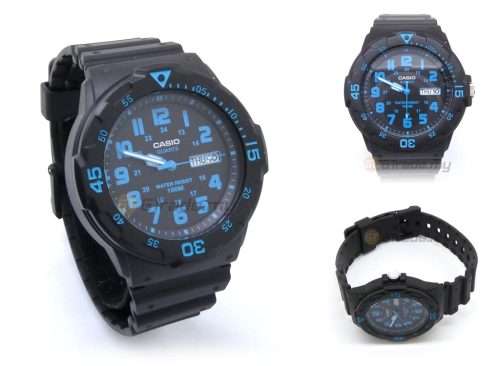CASIO NEO-Display Black Watch with Resin Band++Brand New++ROBUST PIECES!!