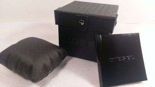 DIESEL MEGA CHIEF GENTS BLACK GUN METAL BEAST BRAND NEW IN BOX++WOW FACTOR++
