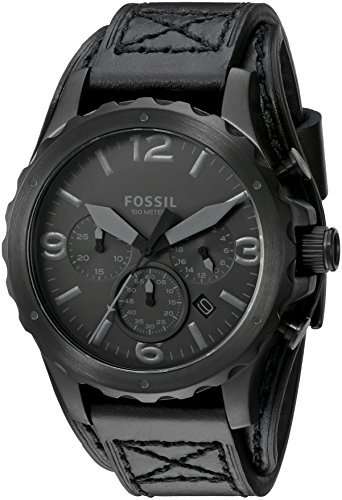 FOSSIL NATE Gents Chronograph Watch Brand new in Box ++++AWESOME BLACK IP DESIGN!!