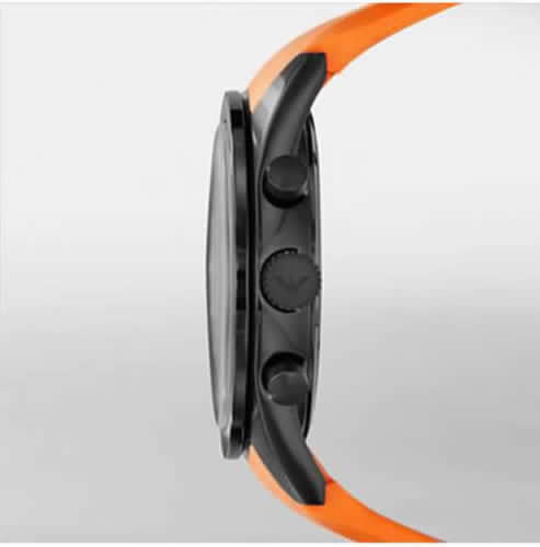 EMPORIO ARMANI AR5987 GENTS SPORTIVO TROPICAL ORANGE CHRONOGRAPH DIAL WATCH**AWESOME TIMEPIECE! **