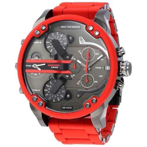 DIESEL DZ7370 GENTS XXL BIG DADDY 57mm 4 TIMEZONE++R8999.99++BRAND NEW IN BOX++PRICE DROP WOW!