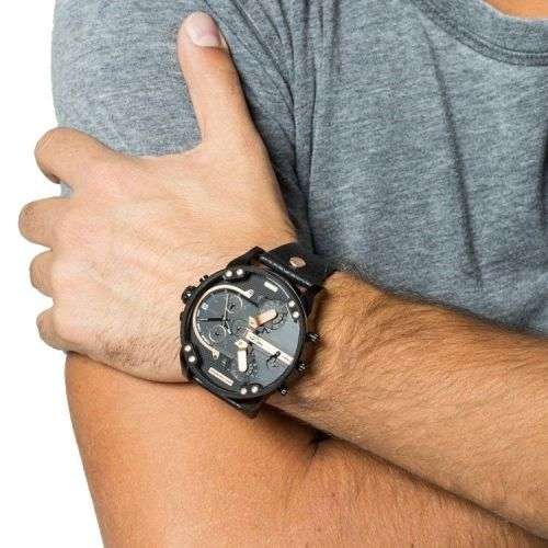 DIESEL GENTS Mr. Daddy XXL 57mm 4 TIMEZONE Quartz Watch R7999.99 BRAND NEW++Top of the Range++