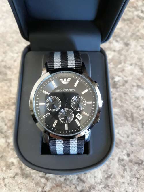 Emporio Armani with Brand new replacement 007 James Bond Nato strap.Pristine Condition