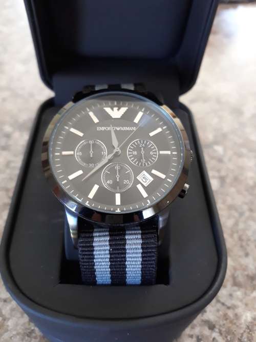 Emporio Armani with Brand new replacement 007 James Bond Nato strap.Pristine Condition
