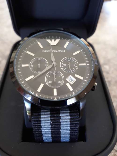 Emporio Armani with Brand new replacement 007 James Bond Nato strap.Pristine Condition