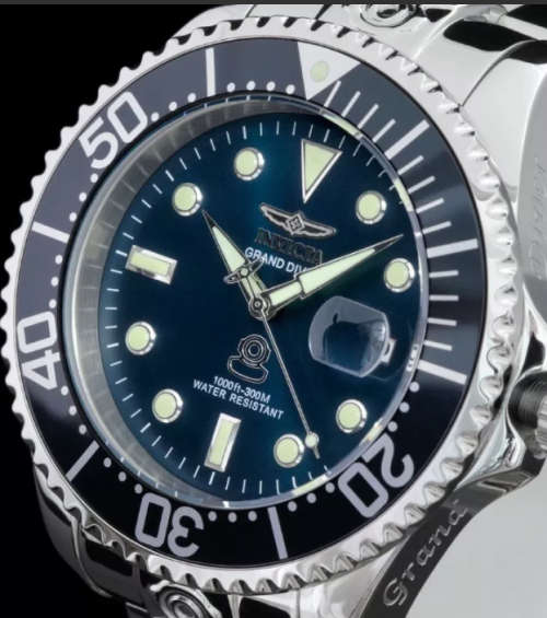 Invicta Grand Diver Gents (300M) Oversize SUBMARINER Automatic Watch+Screw down Crown+Last One!!