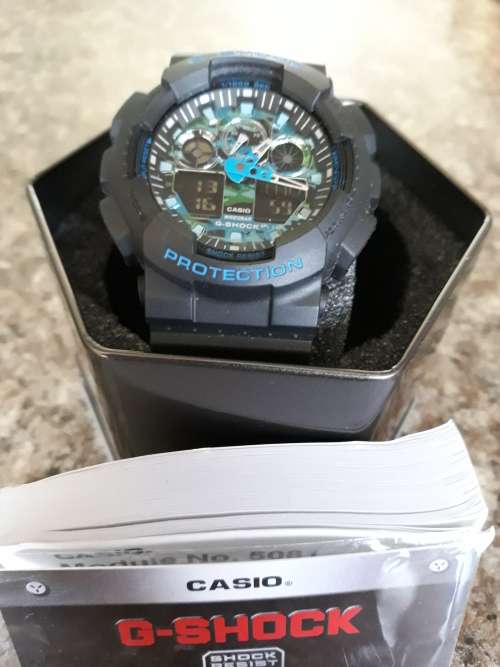 CASIO G-Shock BLUE CAMO DIAL Mint condition!!