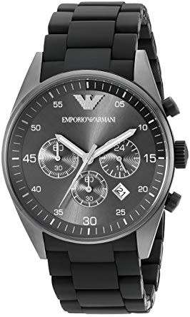 EMPORIO ARMANI TAZIO BLACK IP STAINLESS STEEL BRAND NEW GENTS CHRONOGRAPH WATCH WOW!!